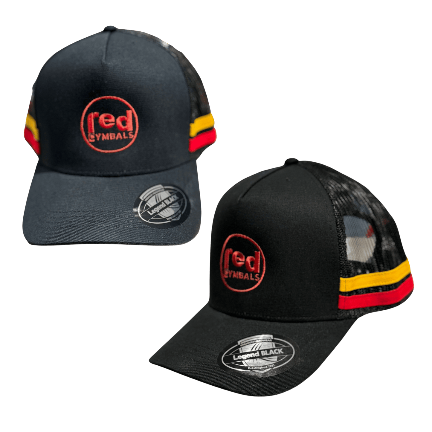 Red Cymbals Cap Hats / Caps - Red For Your Head - Made in Australia Red Cymbals Hats & Beanies - Red For Your Head