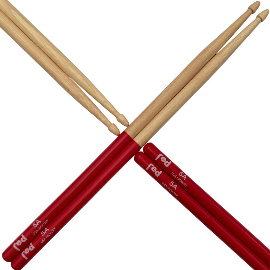 Baquetas rojas Serie Color en varios tamaños