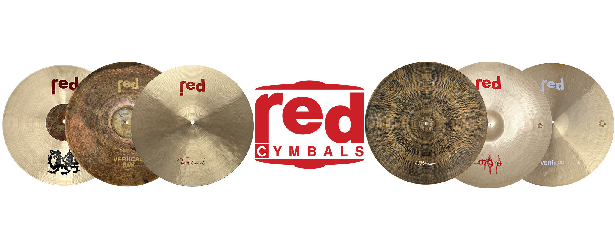 alt='Red Cymbals Collection of Cymbals and Logo'
